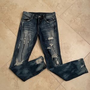 Blank NYC distressed ripped stretchy jeans